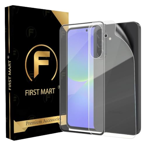 Image of FIRST MART Tempered Glass Screen Protector Compatible With Samsung Galaxy A36 5G (6.7 Inches) With Back Nano Membrane, Edge-to-Edge Protector Coverage With Easy Cleaning Kit | Black