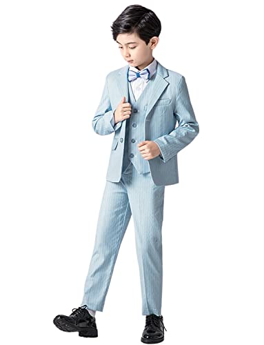 Costume garçon veste gilet pantalon rayures tenue été Noël enfant