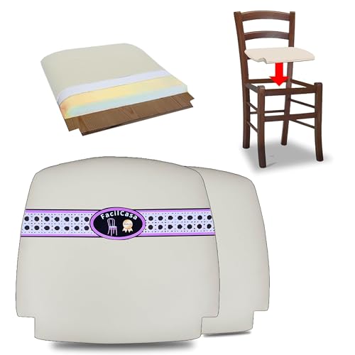Facilcasa Asiento De Reemplazo En Paja Real Para Sillas De Comedor, 39 X 35 Cm, Venezia, Set De 2, 2 Asientos Acolchados Beige Facilcasa Asiento De Reemplazo En Paja Real Para Sillas De Comedor, 39 X 35 Cm, Venezia, Set De 2, 2 Asientos Acolchados Beige