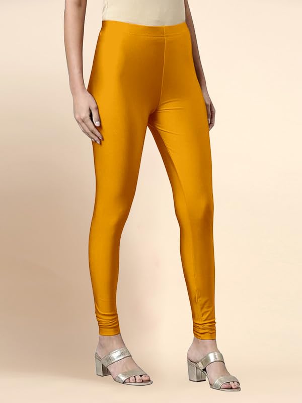 Image of TRENDMALLS Women's Microfiber Elastane Stretch Soft Churidar Length Leggings with Ultrasoft Waistband