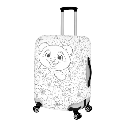 DIY Coloring Personalized Luggage Cover Protector Color in Panda Suitcase Protector go Travel with 8 Pcs Markers4
