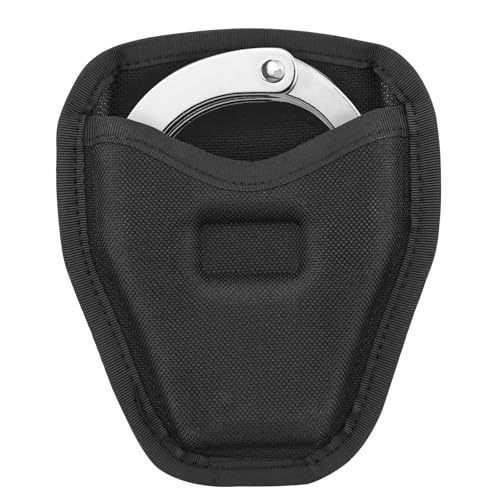 Open Top Handcuff Case, Handcuff Pouch for Duty Belt, 600D Nylon Cuff Holder Holster Accessories for Standard Chain or Hinge Handcuffs