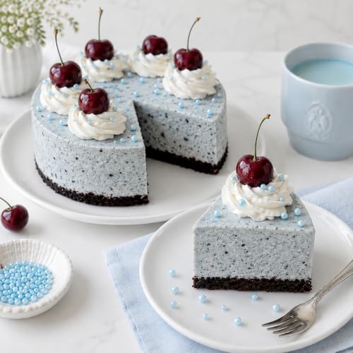 Image of Sprinkles for Cake Decorating Edible Pearls 10.8oz Blue Pearl Sprinkles