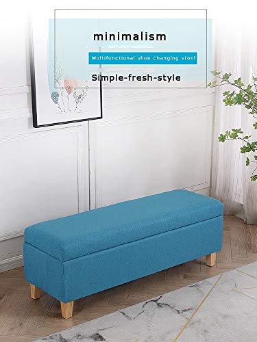 Coffre de rangement ottoman pliable en bois massif pour salon