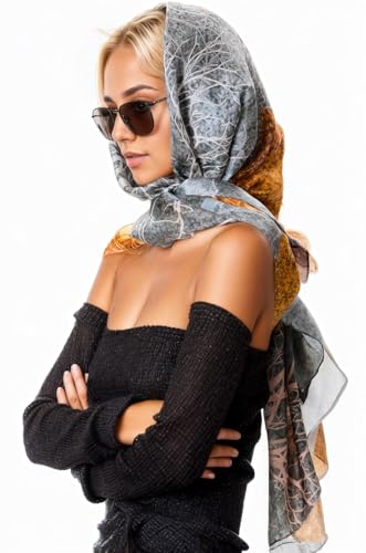 100% Mulberry Silk Summer Travel Scarf Extra Large Women Shawl Oversize Soft Wraps For Evening Dresses elegant gift wrapped4