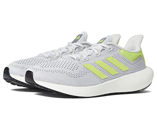 adidas Unisex Pureboost 22 Running Shoe, Dash Grey/Pulse Lime/Black, 5.5 US Men