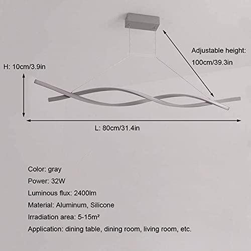 Pendant light moderne LED dimmable à suspension créative - 5