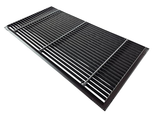 Image of Aluminium Powder Coated liner Grill, Grill for duct,ac jali, hvac, ventilation grill, home grill, ac louver grill,Return Air Grill for Wall, Sidewall and Ceiling (BLACK, 24 inch * 12 inch)