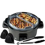 Silicone Slow Cooker Liners Compatible with Crock Pot 6-8 QT – Reusable Divider Insert for Cooking Two Meals Simultaneously – BPA-Free, Dishwasher Safe, Durable & Heat Resistant