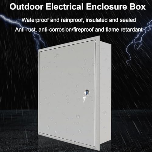 Caja eléctrica impermeable con gestión de cables ocultos y toma de pared empotrada segura 4