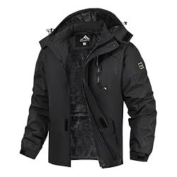 PrimeCrest Chaqueta Esqui Hombre Invierno Impermea...: Cazadora hombre invierno impermeables: Exterior 100% Poliéster - resistente al viento y al agua; forro 100% Poliéster - cómodo, acogedor, suave y transpirable. Chaqueta softshell hombre: cordón ajustable en el bajo, la cintura y la capucha desmontabl...