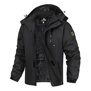 Mens Waterproof Winter Jacket with Removable Hood