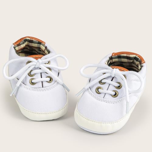 Image of Infant Baby Boys Girls Canvas Sneaker Toddler Slip On Anti Skid Newborn First Walkers Candy Shoes for 0-18 Months