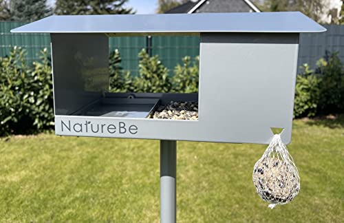 Vogelhaus mit Ständer wetterfest, Vogelhaus und Vogeltränke 2in1 mit...