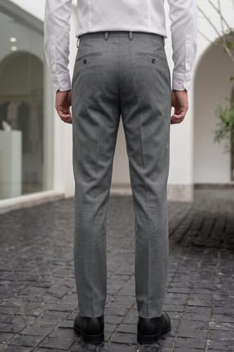 Image of Louis Philippe Men's Regular Fit Everyday Smart Wear Comfort Stretch Work Ready Solid Formal Trouser