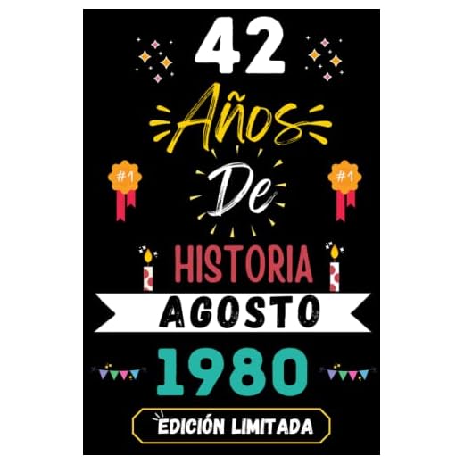 CUADERNO, 42 AÑOS DE HISTORIA AGOSTO 1980 EDICIÓN LIMITADA: Regalo de 42 cumpleaños para mujeres y hombres, ideas de 42 cumpleaños... un cumpleaños... ... regalo de 42 cumpleaños para él/ella.