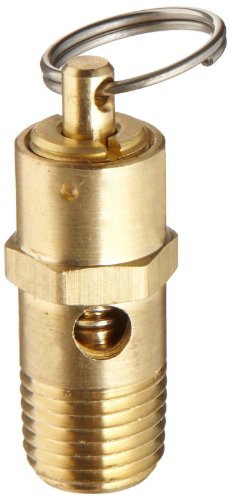 Kingston KSV10 Series Brass ASME-Code Low Profile Safety Valve, 125 psi Set Pressure, 1/4" NPT Male
