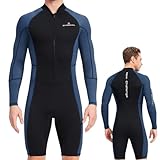 SlowTon Trajes de Neopreno de 1.5 mm para Hombre Mujer, UPF50+ Secado Rápido Trajes de Baño de Manga Larga/Corta con...