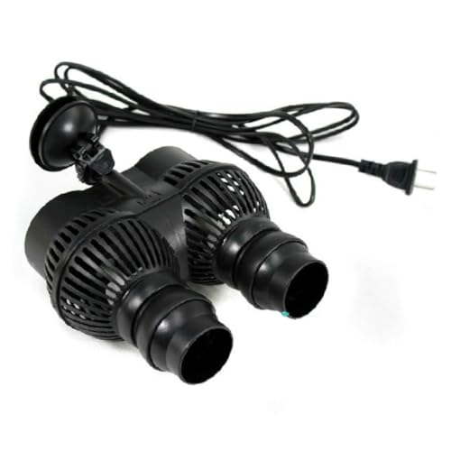 HEMOTON Aquarium Pump H Dual Motor Vibration Water Circulation for Freshwater Saltwater Tanks Easy Installation with Suction Cup Bracket Black