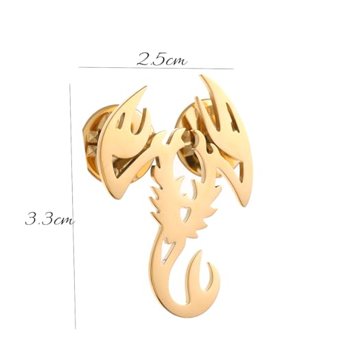 Image of Stainless Steel Insects Creative Scorpion Brooches for Women and Men