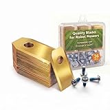 Intckwan 36x Ersatzklingen für ECOVACS GOAT Serie Mähroboter, 0,9 mm, titanbeschichteter Edelstahl, mit Schrauben, Aufbewahrungsbox