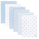 Comfy Cubs Burp Cloths 6 Pack Large 100% Cotton Washcloths Double Layered Absorbent Burping Cloth Ex