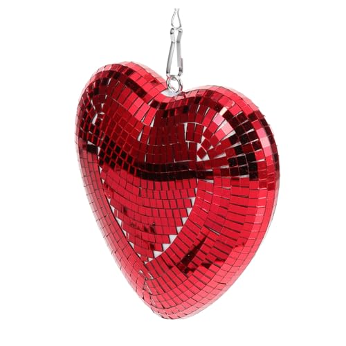 Colgante disco en forma de corazón con espejo reflectante CHILDWEET para fiestas, bodas, hogar y eventos temáticos miniatura 4