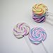 10pc - Simulated Lollipop Shaped Eraser with Simple and Minimal Debris-Candy Shape