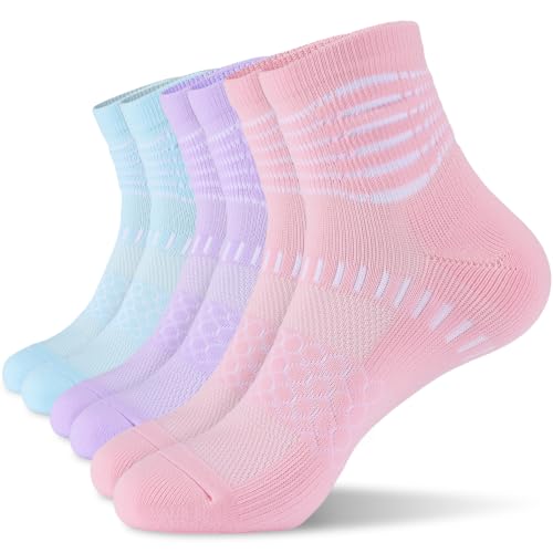 Image of IRAMY Ankle Compression Socks for Women Men Plantar Fasciitis Relief 3 /5 Pairs Cushioned Athletic Running Socks