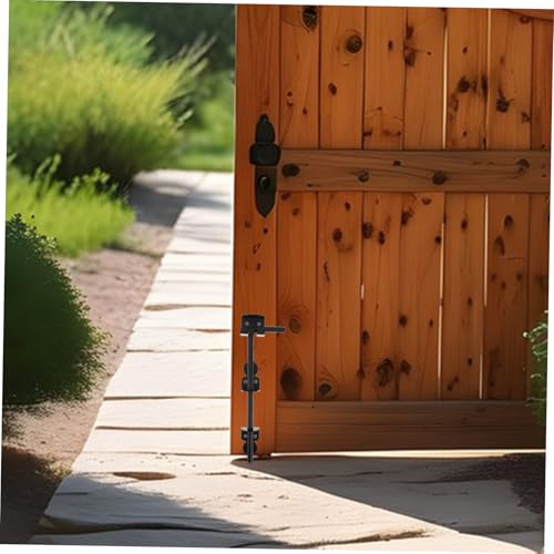 Tige de verrouillage noir pour porte bois et fixation de portail - 6