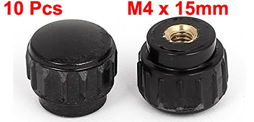 Sourcingmap Plastic Head Clamping Knob Jig M4 x 15mm Female Thread 10pcs Black - Image 3