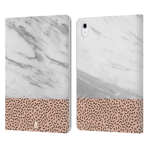 Head Case Designs Clásico Mezcla de Tendencias de mármol Carcasa de Cuero Tipo Libro Compatible con Apple iPad Air 2020/2022