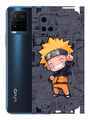 Image of AtOdds - VIVO Y33T Mobile Back Skin Sticker - Lamination - Rear Screen Guard Protector Film Wrap (Coverage - Back+Camera+Sides) (Design - Naruto)