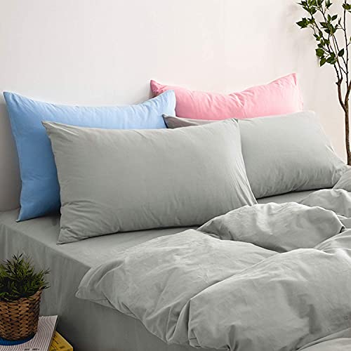 Image of NTBAY California King Microfiber Pillowcases, 2 Pack, 20 x 40, White | Soft Brushed Microfiber with Envelope Closure, Set of 2 California King 20 x 40 Inch Pillowcases, Pillow Inserts Not Included