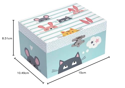 Boîte à musique chat Trousselier idéal cadeau enfant vert céladon
