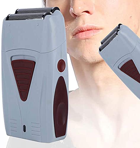 AYNEFY Elektrischer Rasierer Herren Haarschneider Barttrimmer und Körper Haartrimmer USB Wiederaufladbar Männer Elektrorasierer Bartschneider Schnurlose Double Head Razor Reciproking Shaver Cover