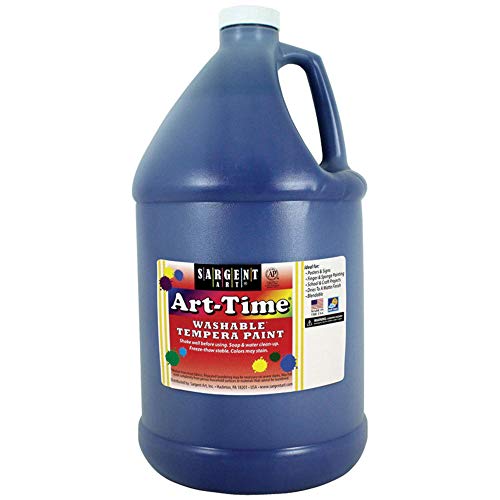 Sargent Art Art-Time Washable Tempera Paint 128 Oz Blue Color, Arts & Crafts Supplies for Home or School