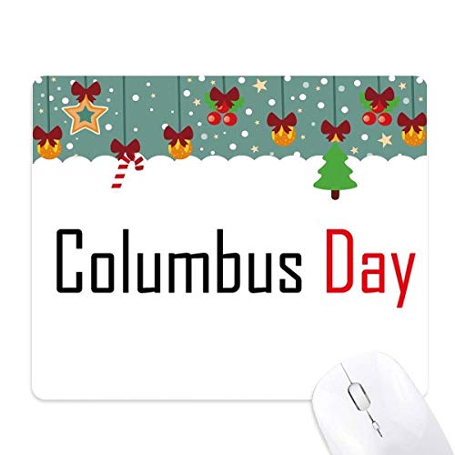 Tapis de souris de jeu de bureau en caoutchouc pour célébrer Columbus Day et Noël