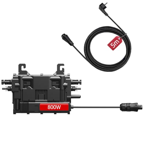 EON-MI800S Micro-onduleur 800W, Double MPPT, 16–60V DC, Contrôle de l’Application Via Wi-FI, Plug & Play, IP67, certifié VDE, léger, idéal pour Une...