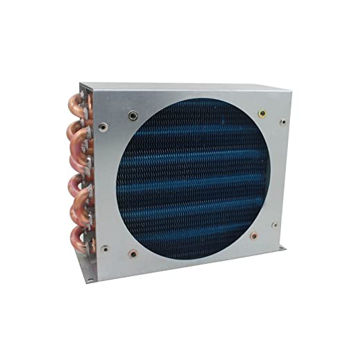 Small with Shell Copper Tube Heat Exchanger for Physical Cooling Condenser Coil Refrigerator Aluminum Fin Heat Exchanger Joyous (Color : 2x6x155-120mm)
