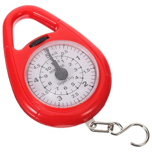 Genérico Báscula Portátil para Equipaje Capacidad de 5kg, Diseño Atractivo en Acero y Plástico Abs, Adecuado para Viajes y Pesca Gancho Práctico