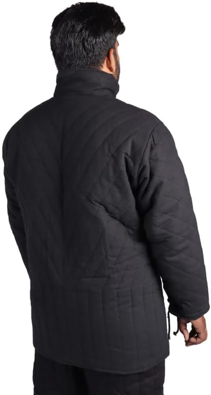 Miniatura 5 de THE MEDIEVALS Abrigo de gambeson de manga completa acolchado grueso medieval con armadura de Aketon rezagado, tela de algodón