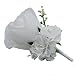 WeddingBobDIY Boutonniere Buttonholes Groom Groomsman Best Man Rose Wedding Flowers Accessories Prom Suit Decoration White