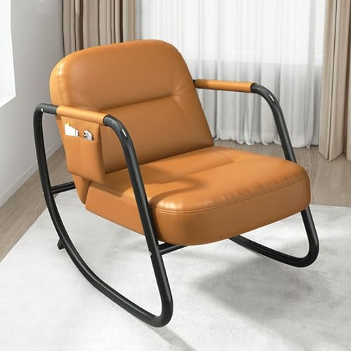 FLORIG for Nursery, Nursery Accent Recliner Chair Reading Chair Bedroom Side Chair,Modern Upholstery Armchair for Living Room,Metal Frame Balcony Lounge Chai