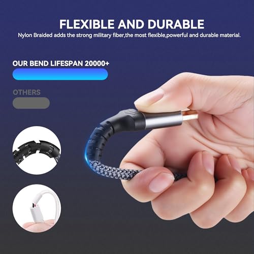 Image of 4K HDMI Cable 50 ft 2.0 High Speed 18Gbps, Nylon Braided Cord | Gold Plated Connectors, Supports HDR, 3D, ARC, HDCP 2.2, Compatible for PS-5 /4 /3 /4K HDTV /Streaming Media, Laptop, Monitor etc