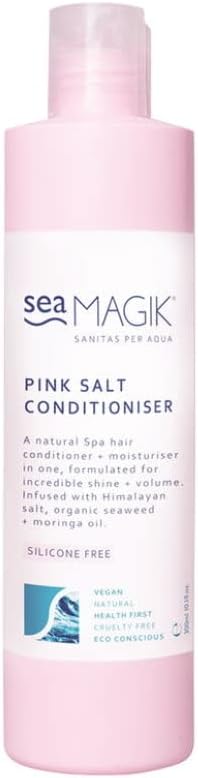 Sea Magik - Co Wash Conditioner with Moringa Oil, Seaweed and Himalayan Pink Salt Granules, Natural Hydrating Spa Treatment for Curly and All Hair Types, Vegan and Cruelty Free (300ml Conditioniser)