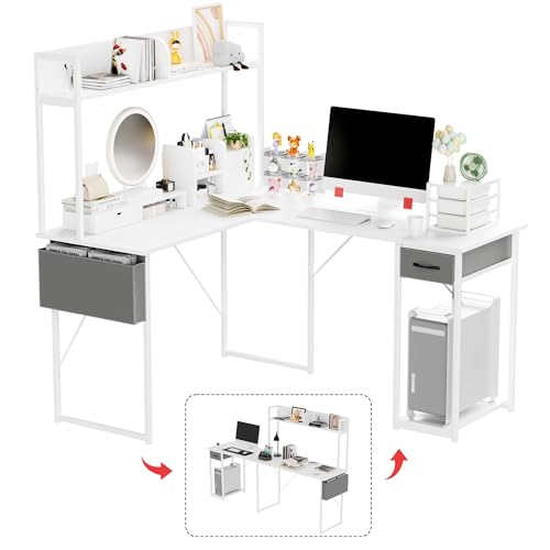 Alebert アレベルト L字デスク ホワイト