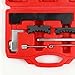 SWPHRT Car Timing Tool Kit, Vehicle Engine Camshaft Tensioning Locking Alignment Timing Belt Set, Automotive Camshaft Holding Tool Accessories, Compatible with 16V 1.4 1.6 1.8 en6340 km6340 (Red)