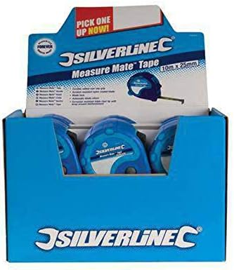Silverline 633818 Measure Mate Tape 3m / 10 ft x 16 mm, Black