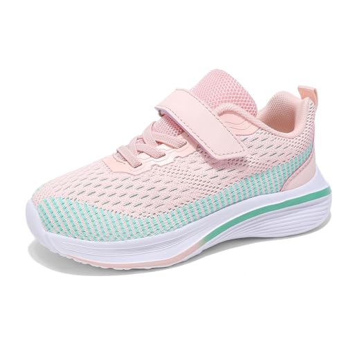 Widrt Niños Zapatillas Niñas Zapatillas Zapatillas de Correr Deportivas Ligeras Zapatos de Running Zapatillas de Gimnasia Tenis Rosa Verde 36EU